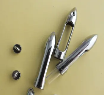 

100pcs Bullet-shaped Metal locket glass cage Rhodium Plated pendant !