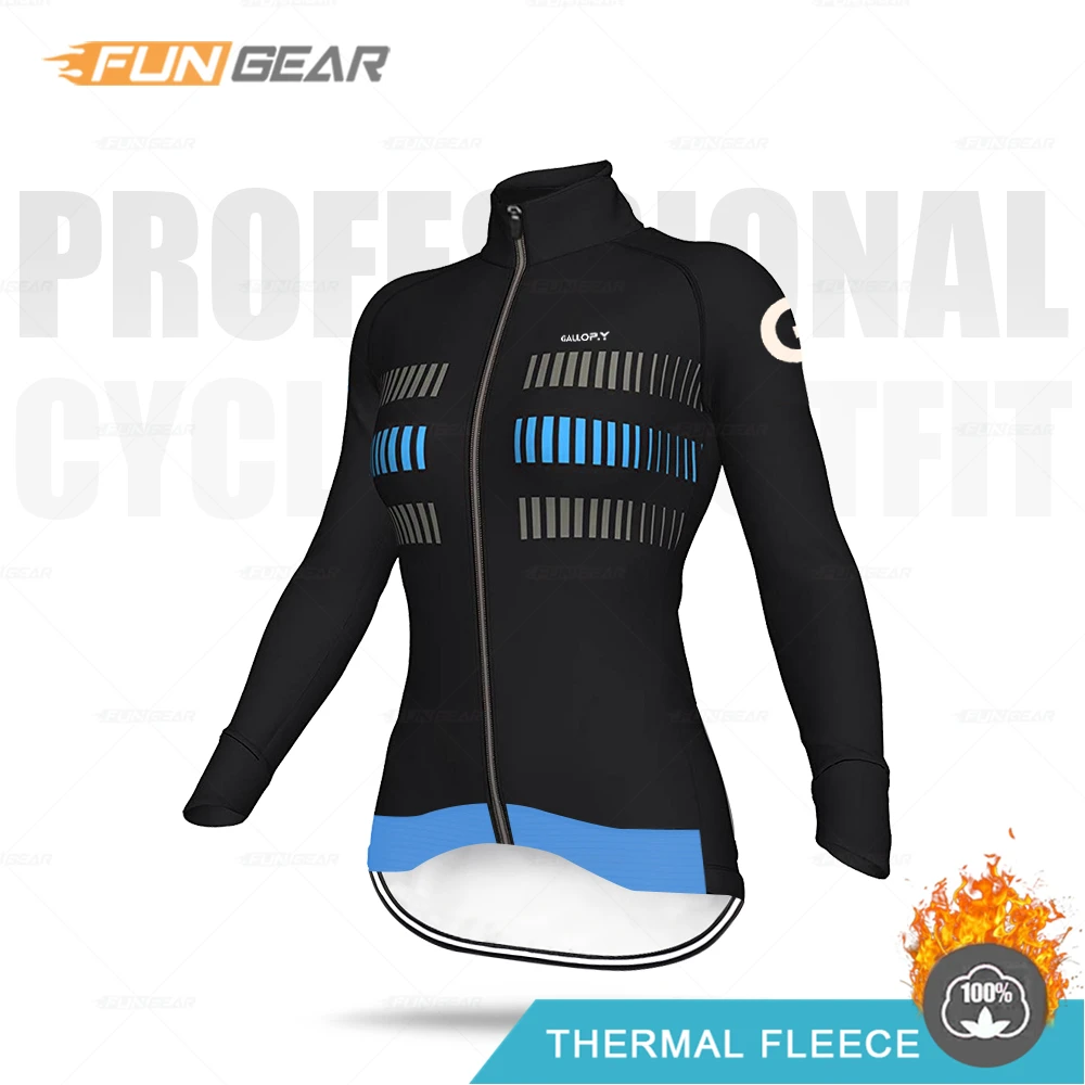 Tops Ropa Ciclismo зимняя одежда для велоспорта Женская Термальная флисовая майка комплект одежды с длинными рукавами теплый комбинезон для шоссейного велосипеда - Цвет: Tops