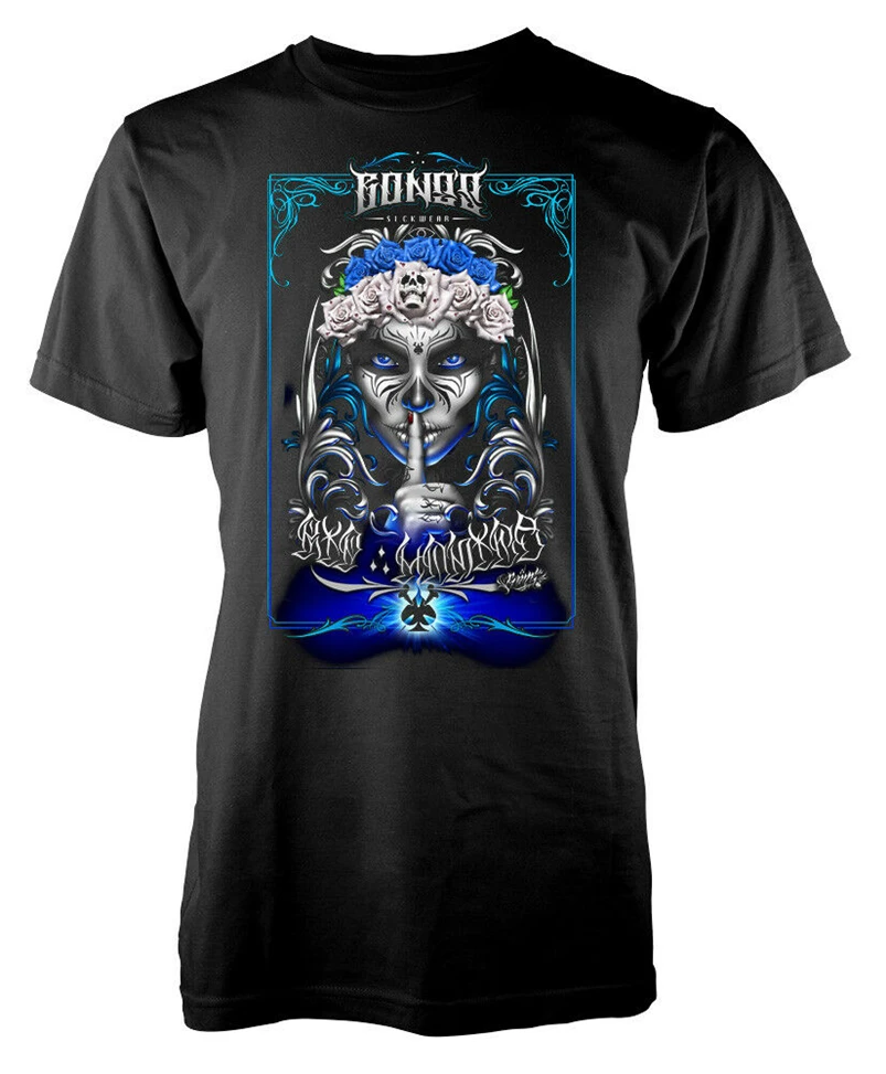 Catrina сахарный череп розы татуировки стиль взрослая футболка подарок