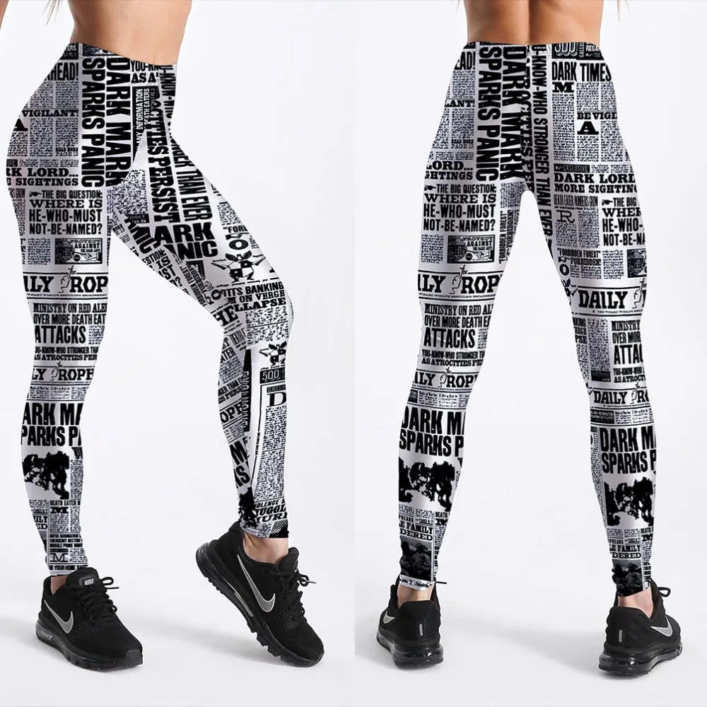 Elastic Spandex High Waist Women Digital Printed Fitness Leggings Push Up Sport GYM Leggings 