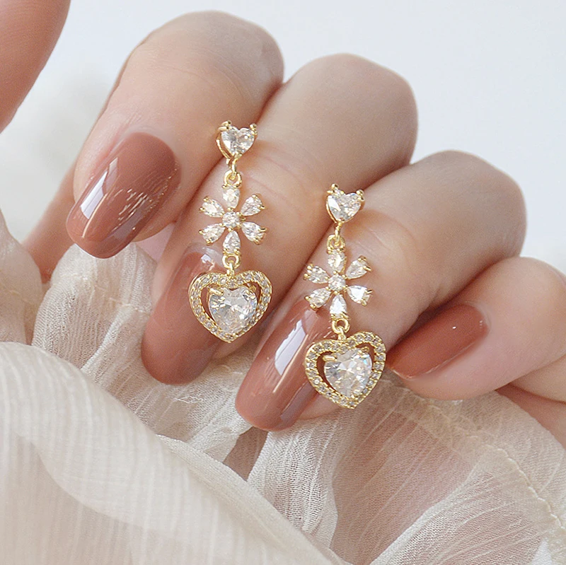 Новый модный бренд нежные ювелирные изделия 14K покрыто настоящим золотом серьги