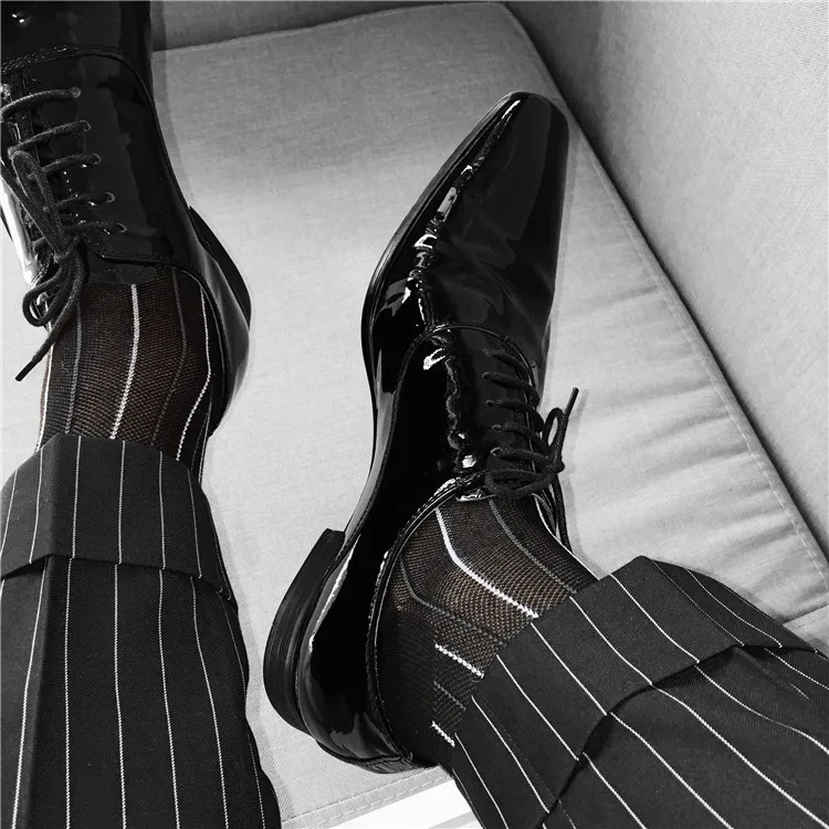 Носки без пятки, мужские официальные носки, деловые мужские уличные носки, модный подарок для мужчин, черные мужские носки для костюма, полосатые носки