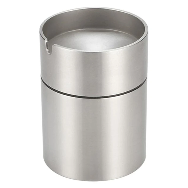 

Stainless Steel Car Ashtray Smokeless Auto Cigarette Ashtray Ash Holder Creative Windproof Business Gift Car Car With Lid Ashtra