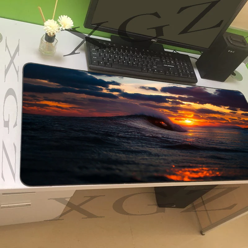 XGZ Large Game Mouse Pad Black Seam HD Landscape Beautiful Sunrise Home Computer Desk Mat Speed Skating Suitable for Gamers | Компьютеры и