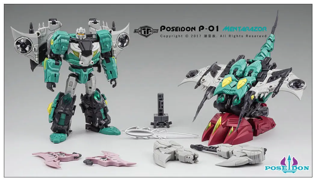 

New Transformation TFC Poseidon P-01 Mentarazor Action figure toy reprint instock