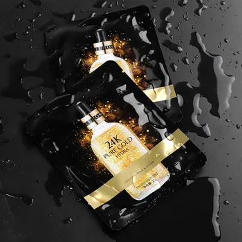 

10pcs Facial Mask Anti Aging Skin Care Light Hydrating Smooth Home Multifunctional Oil Control Repair Hyaluronic Acid 24k Gold