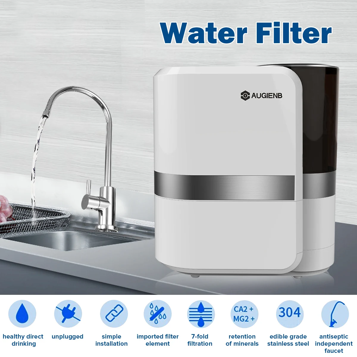 AUGIENB Reverse Osmosis Water Filtration System