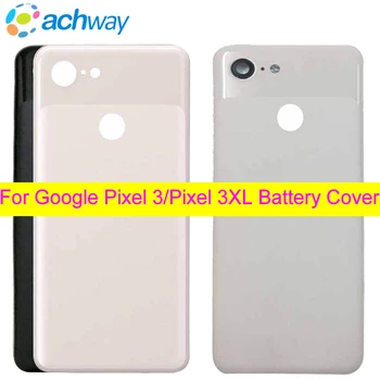 Перейти на Алиэкспресс и купить Крышка батареи для Google Pixel 3 задняя крышка стеклянная дверь чехол задняя крышка 3XL корпус для HTC Google Pixel 3 XL крышка батареи Стекло