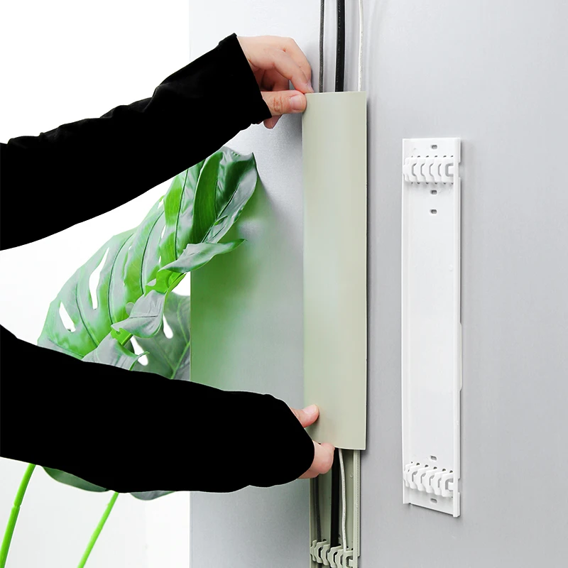 30cm Insulation Raceway Wiring Ducts Self-adhesive wall Cable Cover Ties Fixer Fastener Holder Safety organizer Storage clip