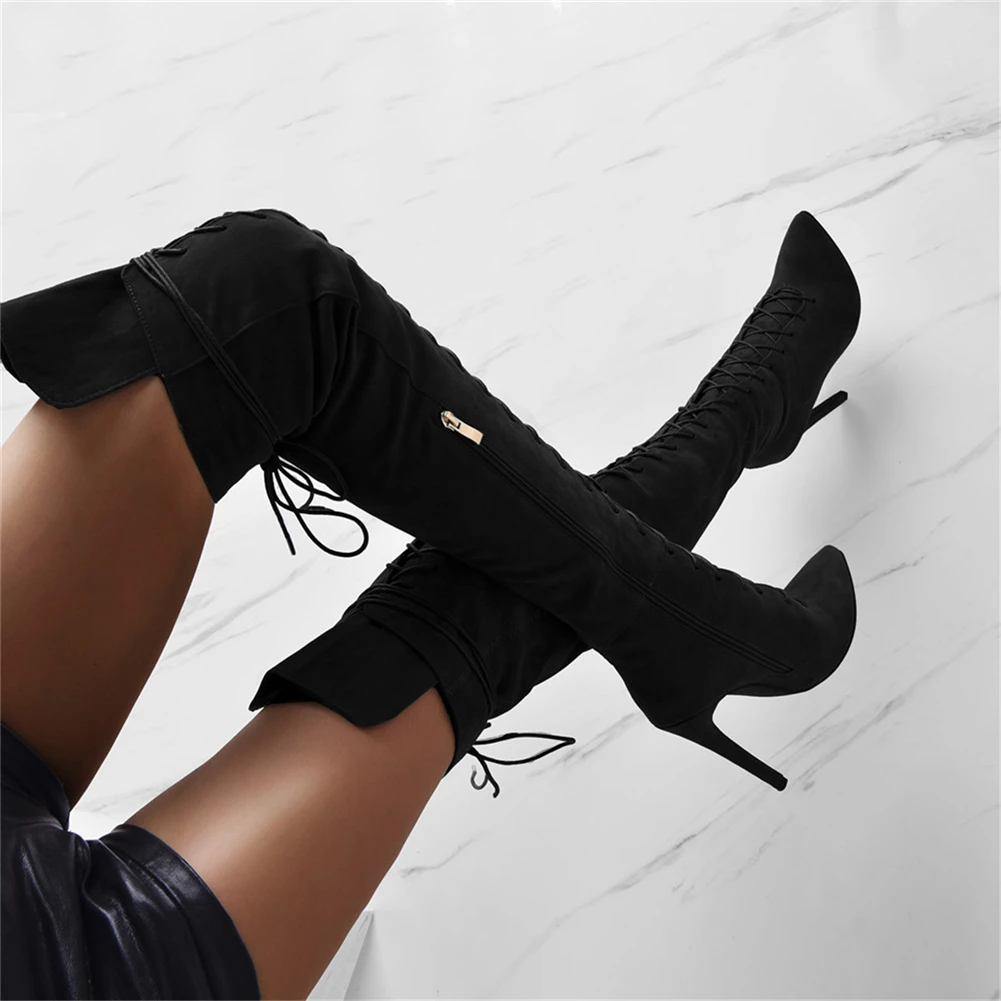DORATASIA/Новинка,, Размеры 35-47, пикантные ботфорты выше колена женские пикантные высокие сапоги до бедра женские вечерние сапоги на высоком каблуке