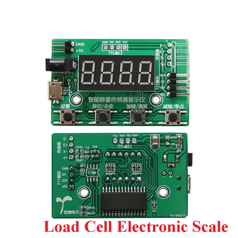 

Load Cell HX711 AD Module Weight Sensor Digital Display Electronic Scale Weighing Pressure Sensors 1KG 5KG 10KG 20KG Instrument