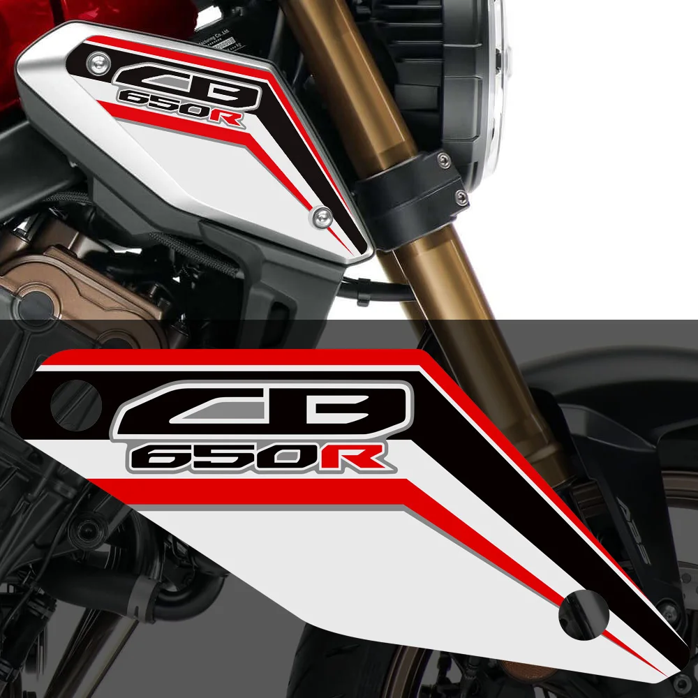 Couleur : 3D Red Autocollants Moto for CB650R CB 650R 2019 2020 Body Side Cover Autocollants Police r/éfl/échissant Motif Fibre de Carbone 3D de Protection Autocollants Autocollant