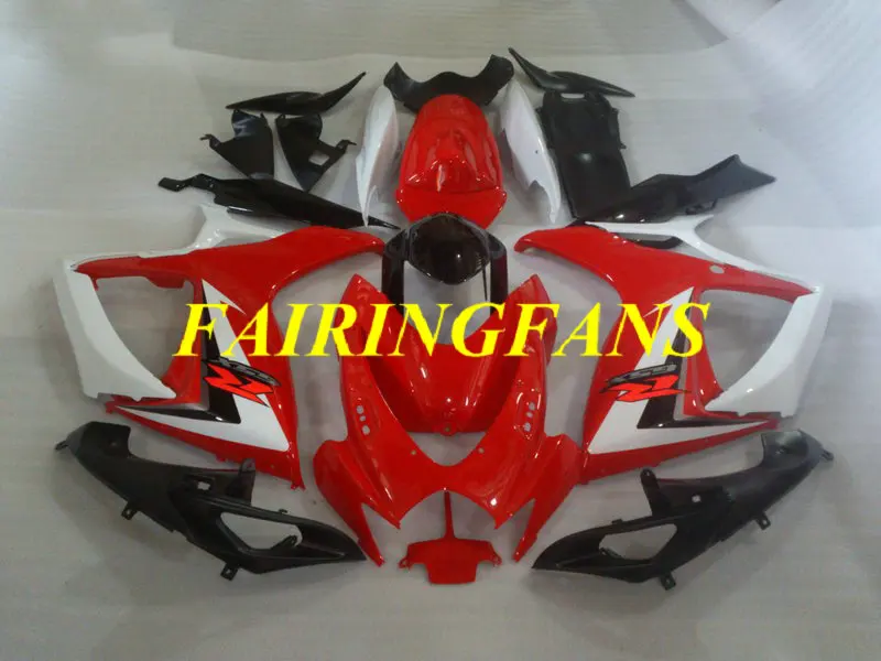 Литья под давлением обтекателя тела для GSXR600 750 K6 06 07 R 600 GSXR750 2006 2007 красные, белые Обтекатели Кузов+ подарки SC43
