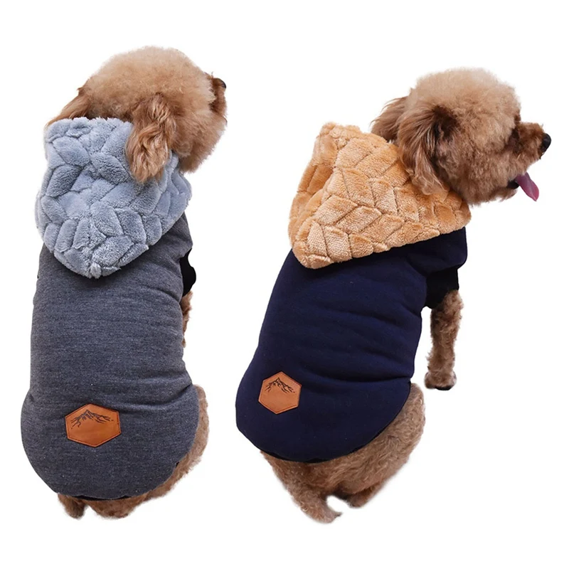 

Warm Dog coat Thicken Clothing Hooded Vest Sleeveless Thickening Jacket Hoodie Pet Dog Coats Autumn Winter Coat Jumpsuit