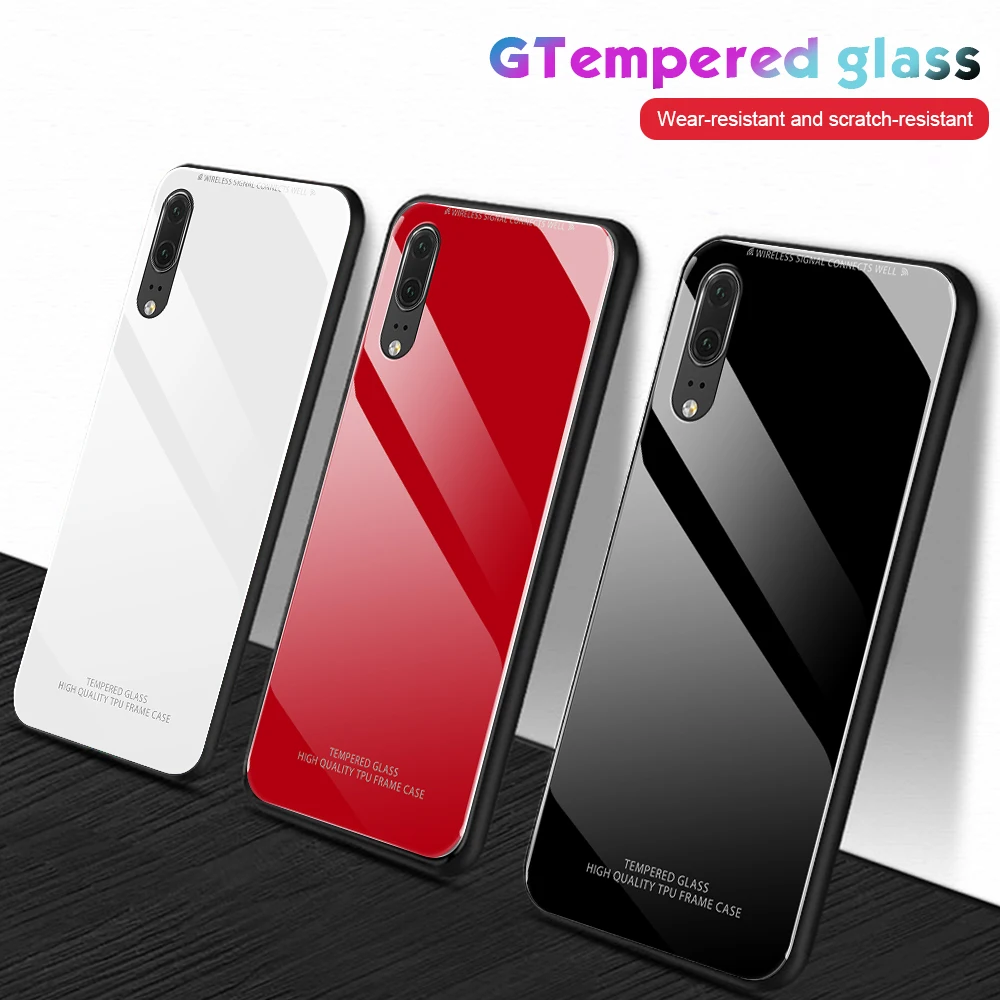 

Glass Phone Case For Huawei P30 P 30 Lite 30Lite Case Cover Plain Shell For Huawei P30 P20 Pro Lite Light P10 Plus Fashion Case