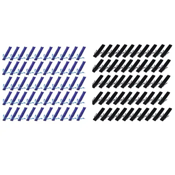 

100pcs Velvet Pen Pouch Sleeve Holder Single Pen Bag Case Pencil Bag - 50 Pcs Black & 50 Pcs Blue