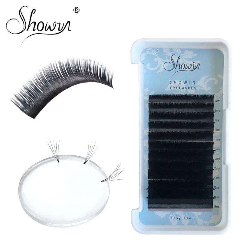 

Self-Making Fans Russian Volume Korean Silk Eyelash Extension Bloom Faux Mink Lashes Easy Fan Lash False Mink Individual Lashes