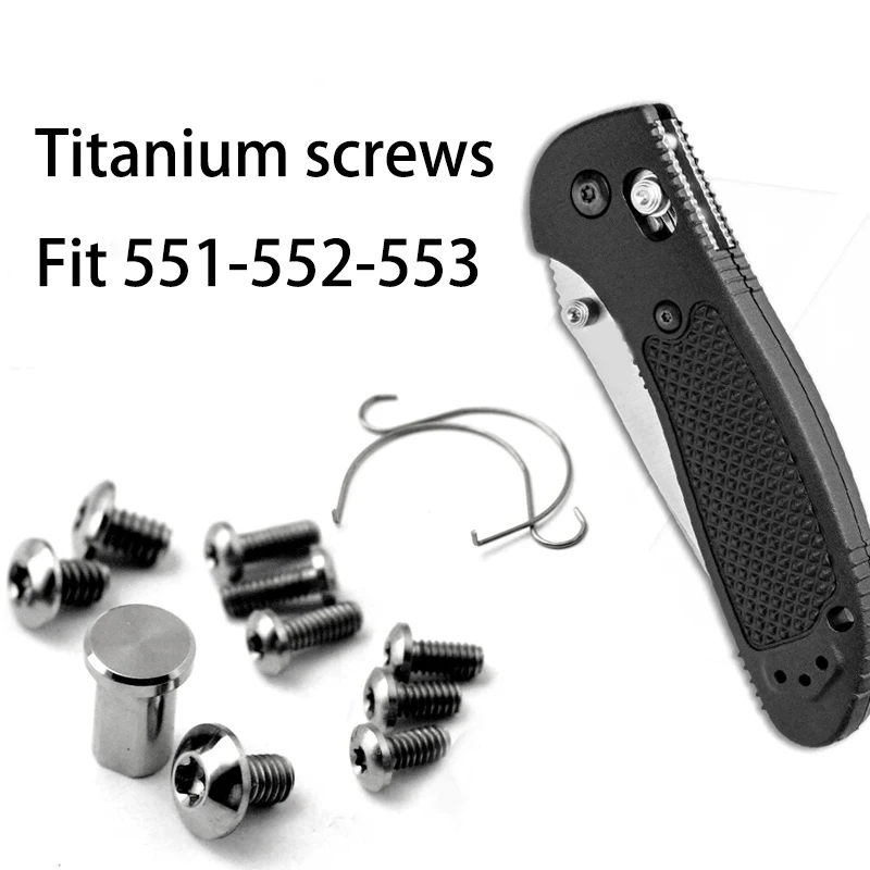

Full Set Titanium Alloy Nail for Knife 551 Screw Butterfly Handle Screw EDC 551-552-553 Knife Full Set of Screws