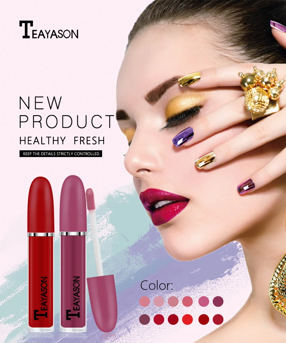 

Makeup Waterproof Matte Liquid Lipstick Women Sexy Long Lasting Lips Tint Levre Lipgloss Batom Matte Rich Color Bullet Lip Gloss