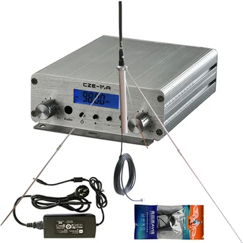 Transmisor de Radio FM de 10w y 15W + kit de antena de onda GP 1/4 para iglesia, coche, casa y Conferencia