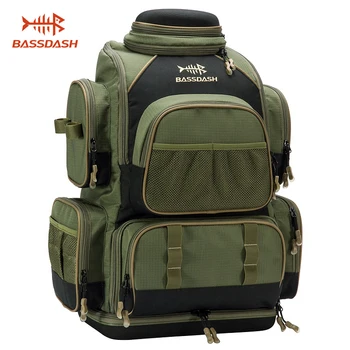 SPECIAL OFFER ❤️ Bassdash Multifunctional Fishing Tackle Backpack Lightweight Tactical Soft Tackle Box with Protective Rain Cover - discount item 40% OFF Sports & Entertainment