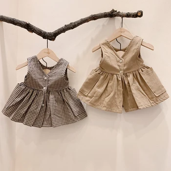 

Summer Baby Bodysuit Infant V-neck Baby Onesies Sleeveless Baby Girl Bodysuits Korean Version Princess Skirt Pettiskirt Jumpsuit