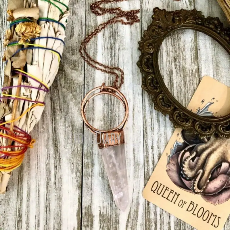 

NM39974 Rose Quartz Big Crystal Necklace Boho Pink Layering Necklace Pendant Rose Quartz Jewelry Crystal Statement Necklace