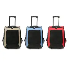 Переноска на коляску для собак, для путешествий, для собак, для собак, рюкзак для прогулок, чемодан на колесиках, четыре колеса, дышащая переносная тележка для переноски, сумка для переноски