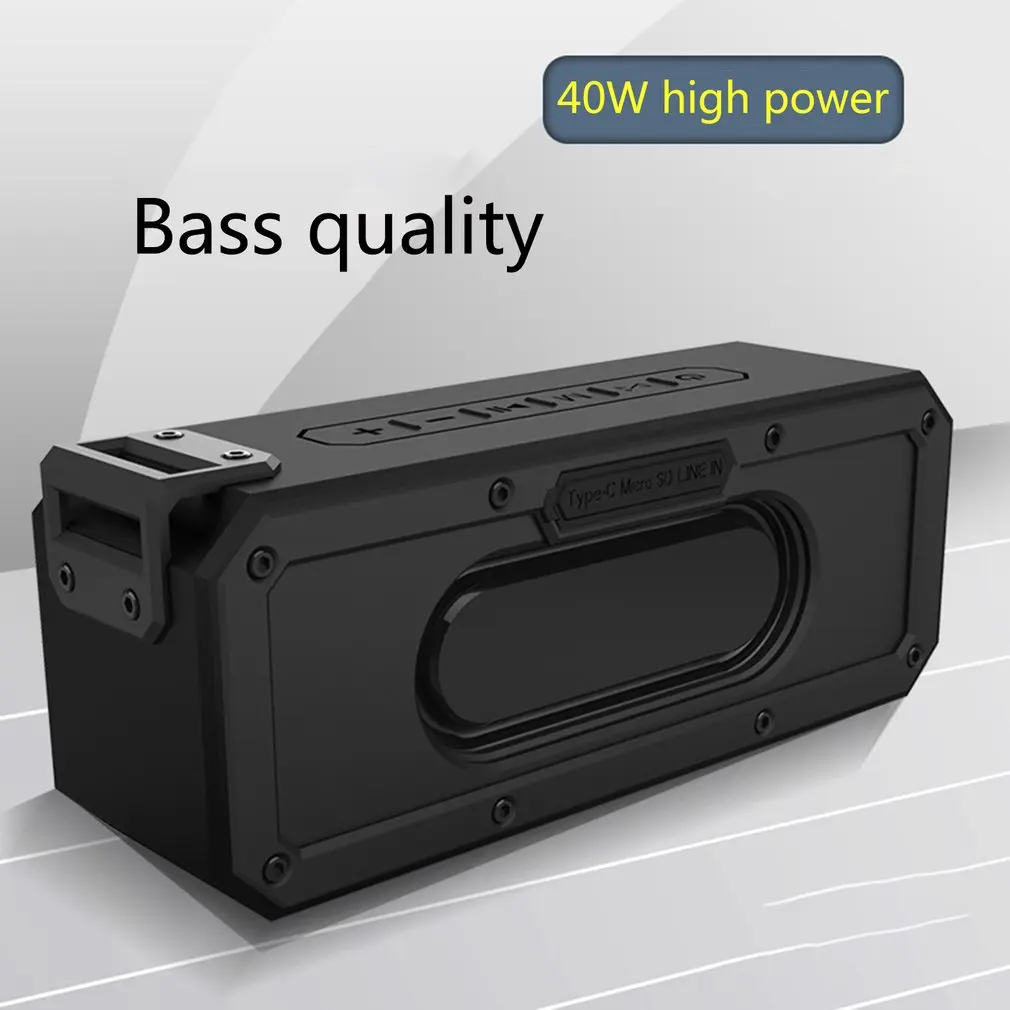 

Waterproof Bluetooth Speaker Portable outdoor Rechargeable Wireless Speakers 40W/20W Dsp Wireless Audio Card Subwoofer