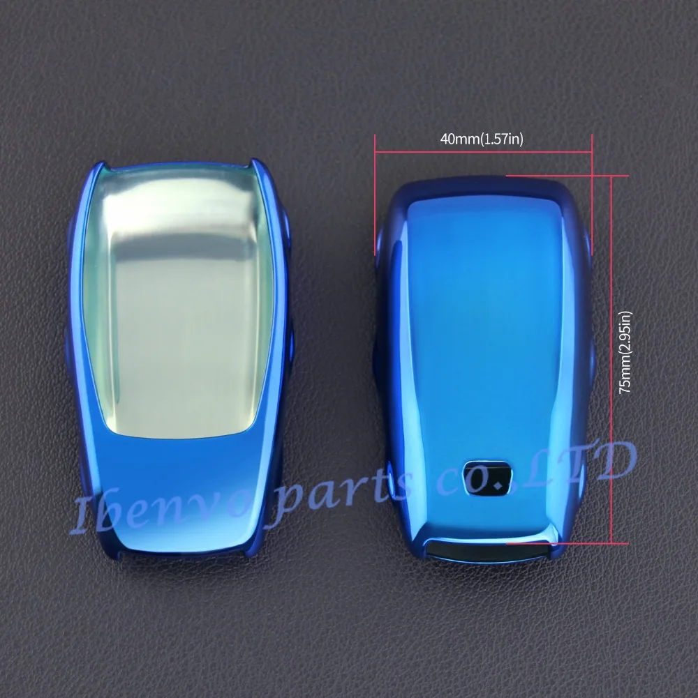 Глянцевый синий для Mercedes-Benz W177 W205 S205 C205 W213 S213 C238 W222 C217 C257 умный ключ прочный защитный чехол-держатель