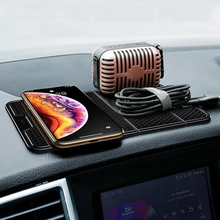 Складной нескользящий Автомобильный держатель для телефона Подставка для приборной панели липкий коврик термостойкий C44