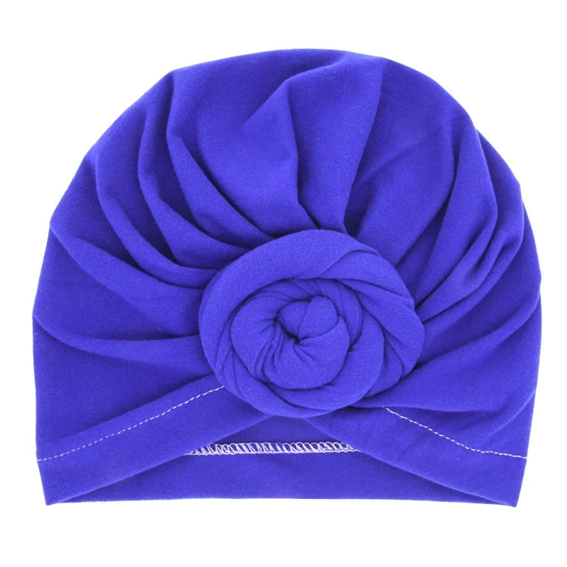 11 Zealucky детские индийские тюрбан шляпа хлопок банданы Hairband сплошной Цвет Мягкая повязка на голову младенческие аксессуары для волос для девочек - Цвет: 11