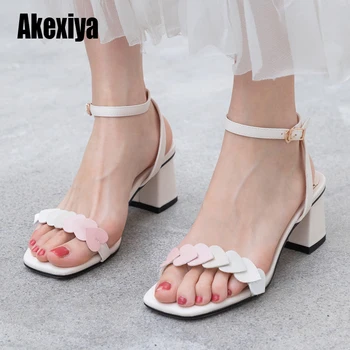 

Gladiator Sandals Cross Sandals Women 2020 Party Pu Shoes Female Open Toe Summer High Thick Heels Shoes Ladies s354