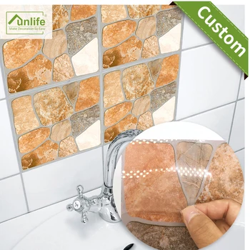 

Funlife CUSTOM 10/15/20/25/30cm PVC Waterproof Self adhesive Yellow Stone Furniture Kitchen DIY Tile Sticker Wall Decal TS030