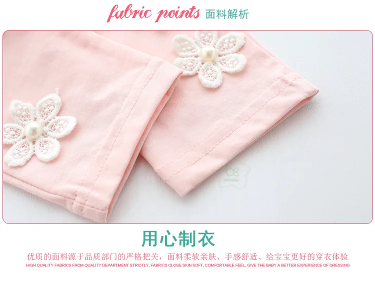 Idea Fish Childrenswear Girls Summer Season New Arrival Cute Versatile Cropped Leggings Two Flower Small Flower 7101