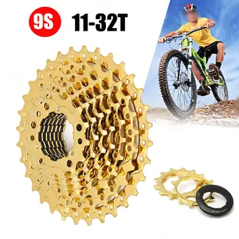 

Professional 11T-32T Mountain Bike Bicycle Freewheels 9 Speed Steel Bicycle Part Sprocket Cassette Flywheel Extended Tail Hook