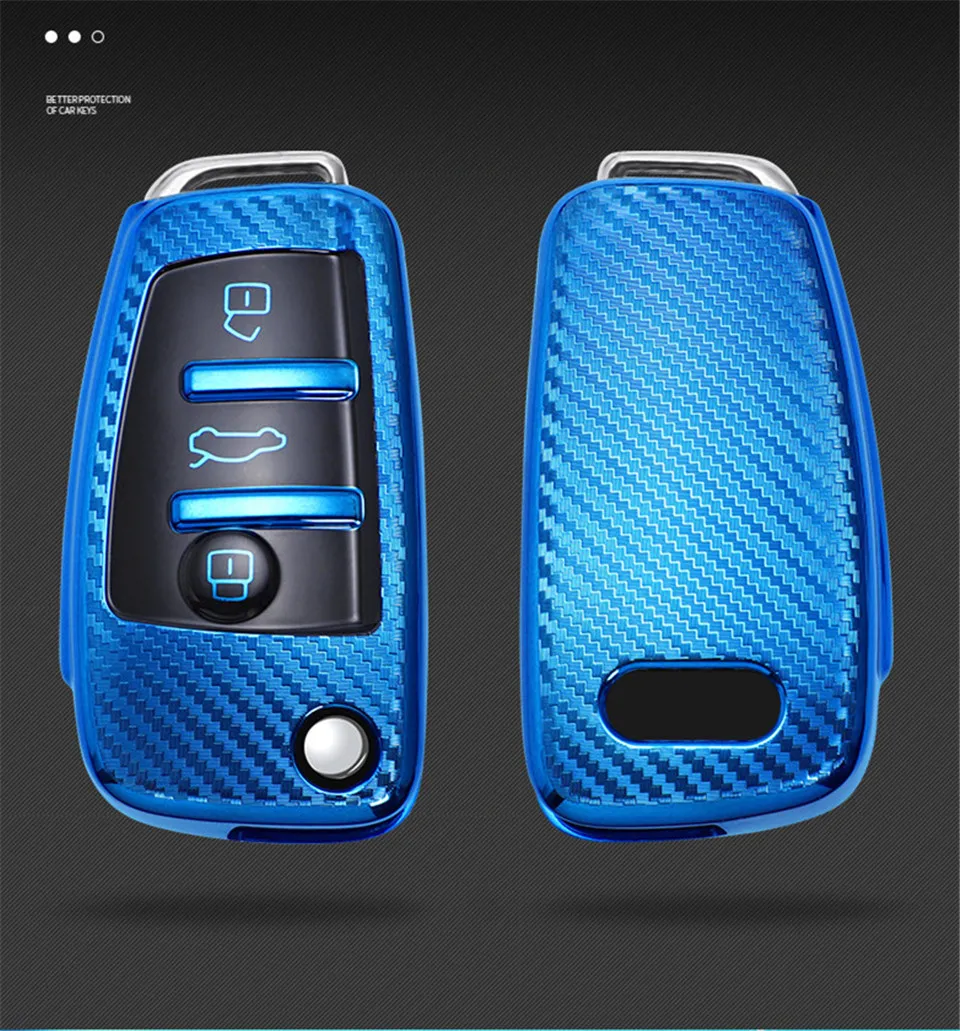 Cover chiave telecomando per Audi A3 8L 8P A4 B6 B7 B8 C6 4F RS3 Q3 Q7 TT 8L 8V S3 C5 C6 - H7aa7278ba16c4372a458db211efdfc910