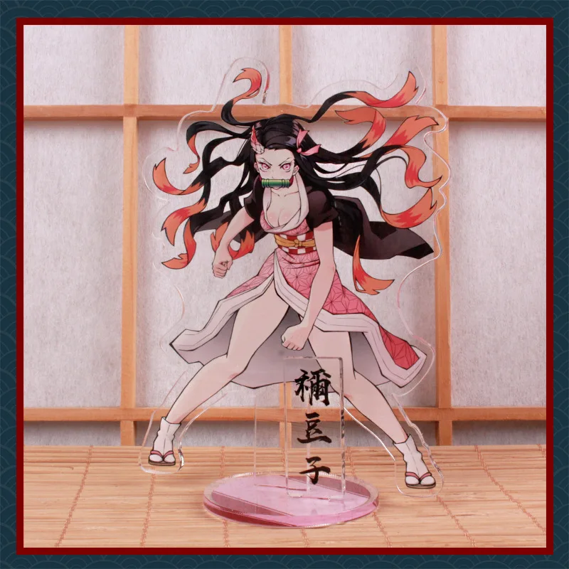 Kamado Nezuko Новинка супер огонь аниме демон убийца Kimetsu no Yaiba Kamado Tanjirou Kamado Nezuko Agatsuma Zenitsu Акриловые настольные аксессуары - Цвет: Kamado Nezuko