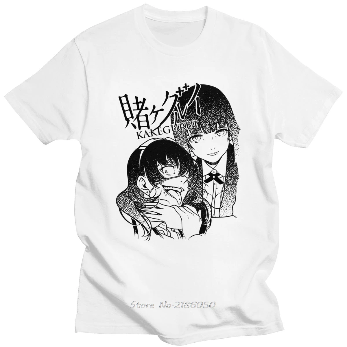 Модная футболка Kakegurui Yumeko Jabami Мужская с коротким рукавом для отдыха