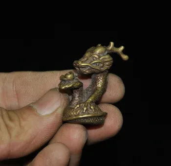 

wedding decoration Old Chinese Bronze Feng Shui Dragon Dragons Zodiac Animal Lucky Amulet Pendant