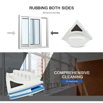 

15-24mm Glass Magnetic Glass Wipe Brush Home Window Wiper Glass Cleaner Glass Cleaning Brushes Household Double Sided Tool