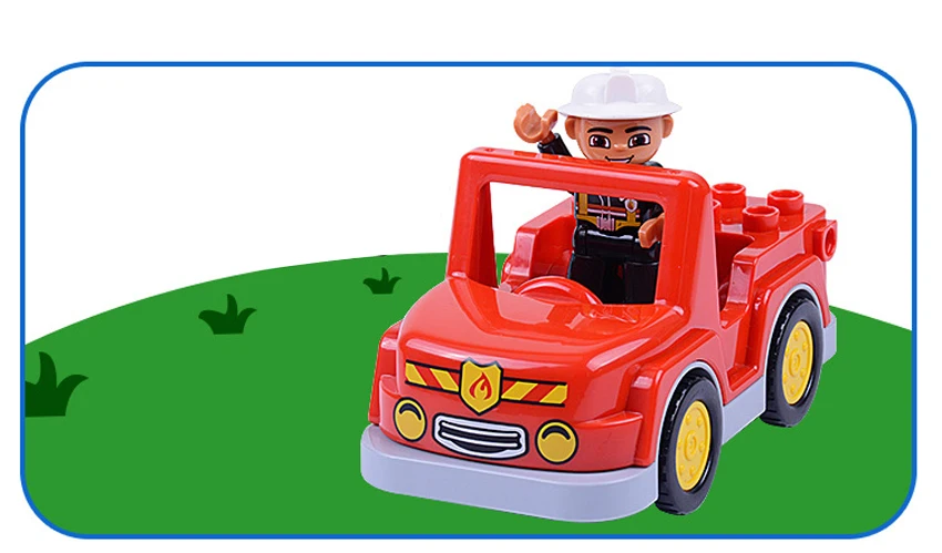 Parque de Diversões Bloco de Construção para Crianças Guduola Grandes Tijolos Agricultor Carro Acessório Janela Casa Playmobil Brinquedos Duplo 7 High Quality Brinquedos e hobbies