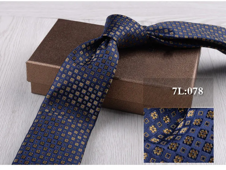 Модный жаккардовый тканый полиэфирный мужской галстук 7 см, повседневный обтягивающий галстук с цветочным узором пейсли, деловой Свадебный тонкий галстук