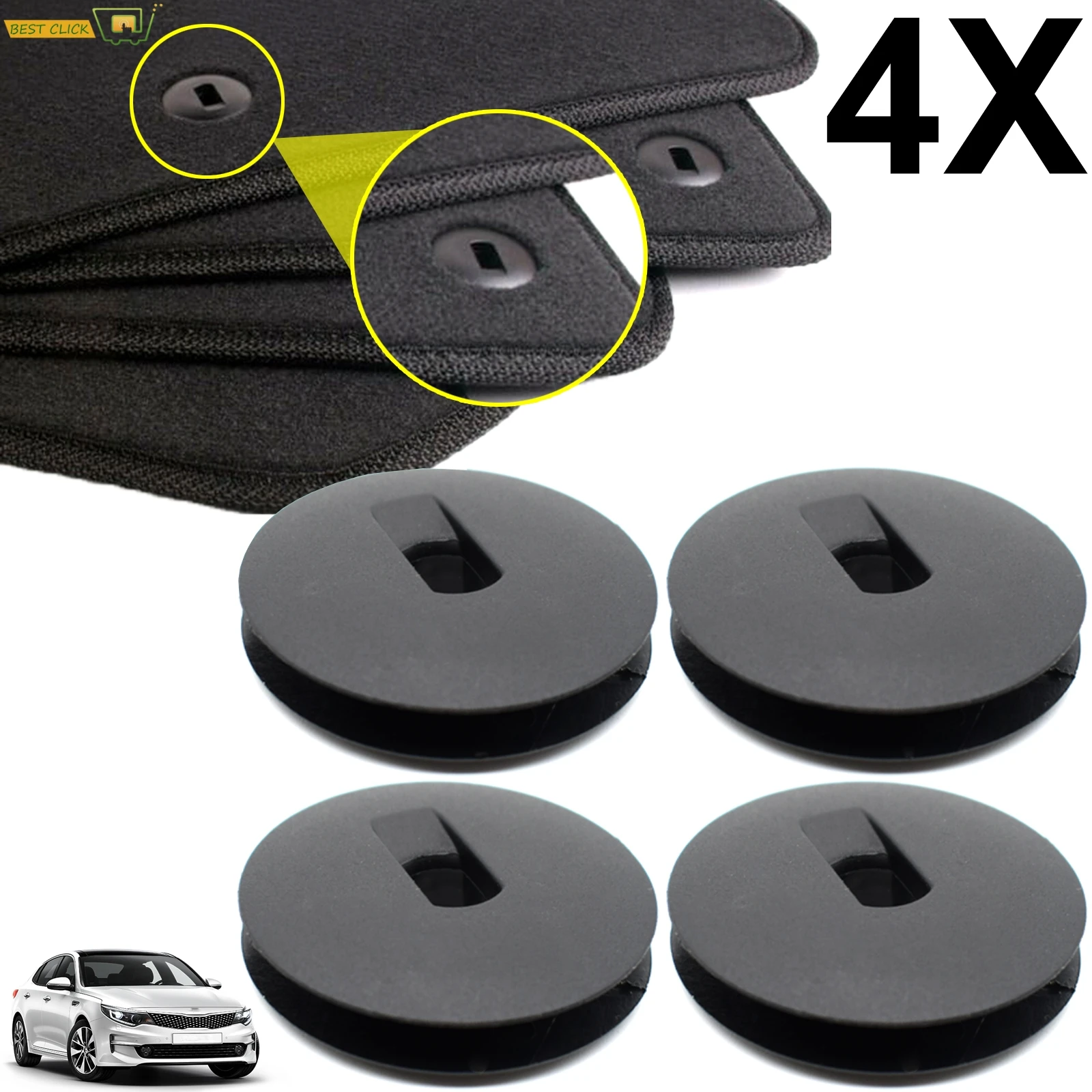4 stücke Auto Boden Matte Clips Für Kia Ceed Forte Rio Soul Niro Sportage Sorento Optima Soul Anti Skid Teppich befestigung Verschluss Halter