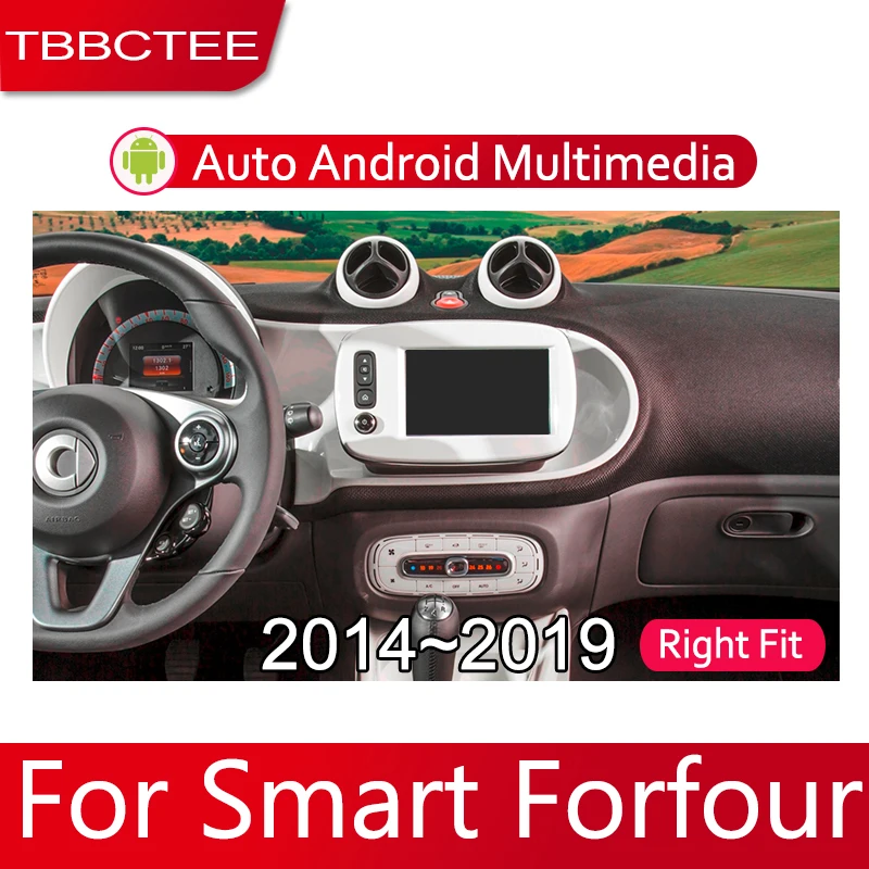 Best 2din Car multimedia Android Autoradio Car Radio GPS player For Smart Forfour 2014~2019 Bluetooth WiFi Mirror link Navi 5