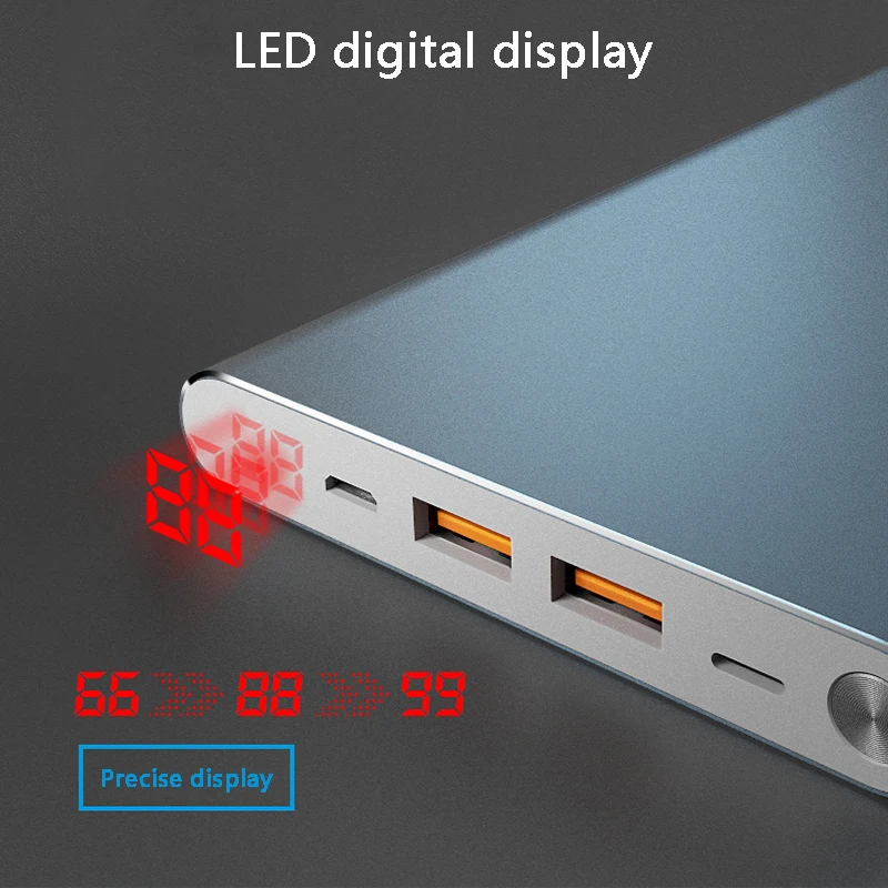 Band New power Bank 20000 mAh светодиодный цифровой дисплей двойной входной порт портативный зарядный внешний аккумулятор для Xiaomi