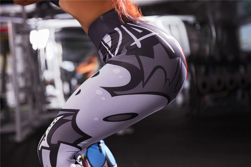 3D мультфильм печати леггинсы с высокой талией спортивные женские фитнес Сексуальные утягивающие Спортивная Леггинсы для йоги брюки спортивная одежда Mujer Gym