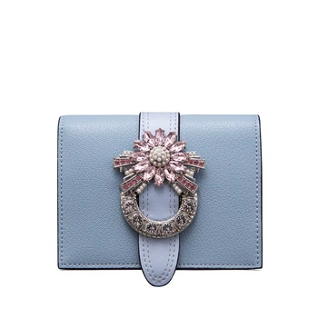 

Brand Women Wallet Luxury Designer Diamonds Short Purse Wallet Female Card Holder Purses Coin Wallets Carteira Feminina