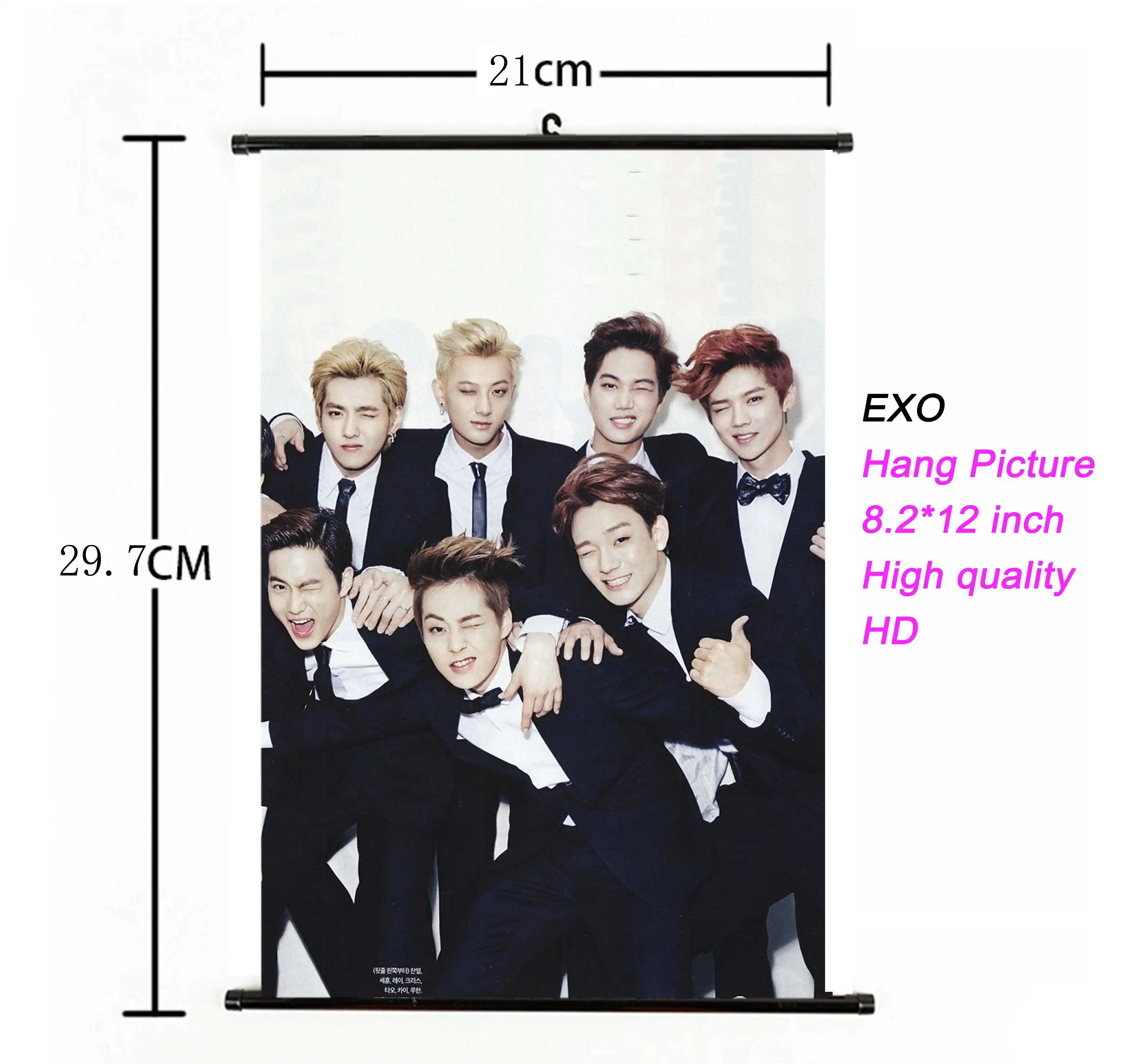 39 K-pop EXO альбом Висячие картины фото плакат Kpop EXO Висячие Плакаты для фанатов Коллекция подарков ткань 21*30 см Высокое качество - Цвет: 39