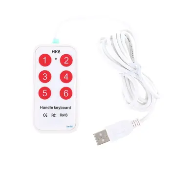 

USB Handheld Programmable Keyboard User-Defined 6 Keys Keypad PS Shortcut Key